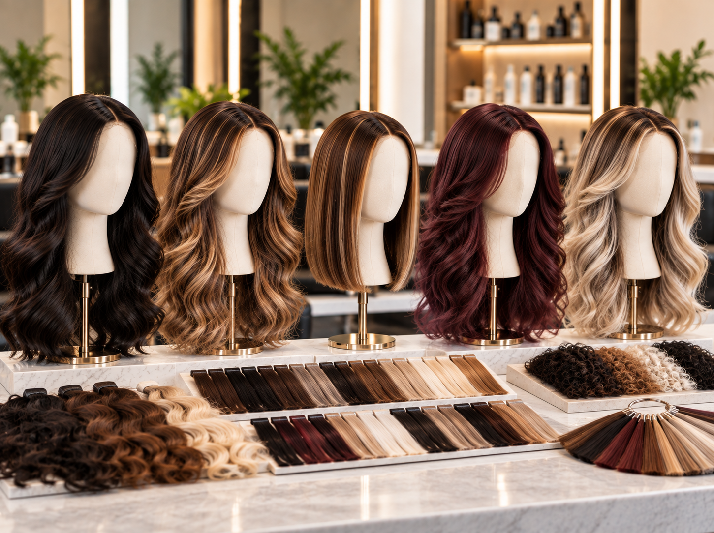 Luxury Wig Color Studio Display